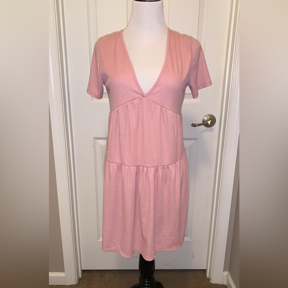 Deep v baby pink sundress